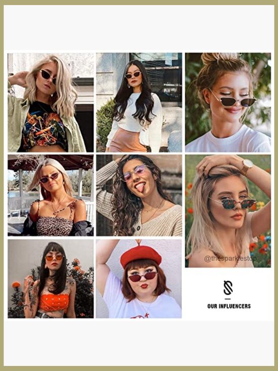 Metal Frame Cateye Sunglasses with UV400 Protection and Silicone Nose Pads main image 7